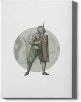 Knight I - Walljar - Wanddecoratie - Poster ingelijst