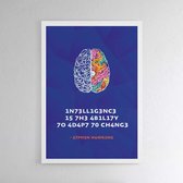 Walljar - Intelligence - Muurdecoratie - Poster