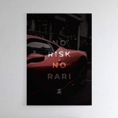 Walljar - No Risk No Rari Part 4 - Muurdecoratie - Canvas schilderij