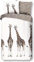 Good Morning Giraffe - Dekbedovertrek - Eenpersoons - 140x200/220 cm - Ecru