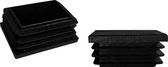 Set van 32 plastic stoelpootdoppen (intern, rechthoek, 68-78-80, zwart) [I-RA-40x80-B] [WD1600376233]