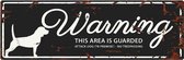 D&D Waakbord / Warning sign beagle gb Zwart 40x14cm