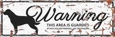 D&D Waakbord / Warning sign rottweiler gb Wit 40x14cm