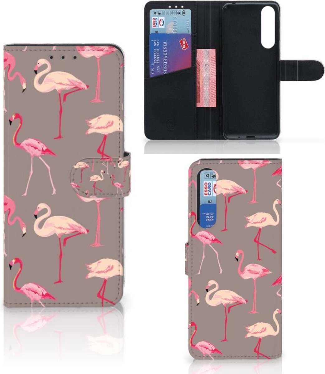 Sony Xperia 1 II Telefoonhoesje met Pasjes Flamingo