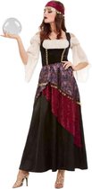 Smiffy's - Tovenaar & Tovenares & Waarzegster Kostuum - Waarzegster Zigeunerin Mooie Toekomst - Vrouw - Rood, Paars, Zwart - Extra Small - Carnavalskleding - Verkleedkleding