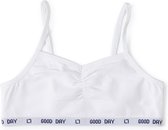 Little Label - crop top - white - maat: 122/128 - bio-katoen