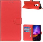 Book Case - Motorola Moto G9 Play Hoesje - Rood