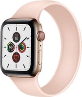 Geschikt voor Apple Watch 40MM / 38MM Bandje Solo Loop Roze (Maat: M)