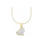 Favs Dames Ketting 9 karaat geelgoud 72 Swarovski kristal One Size 87864065