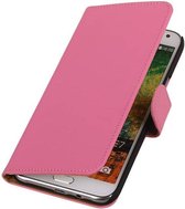 Wicked Narwal | bookstyle / book case/ wallet case Hoes voor Samsung Galaxy E7 Roze