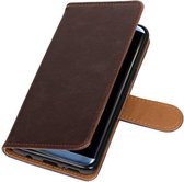 Wicked Narwal | Premium TPU PU Leder bookstyle / book case/ wallet case voor Samsung Galaxy S9 Mocca