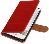 Wicked Narwal | Premium TPU PU Leder bookstyle / book case/ wallet case voor Huawei Nova Plus Rood