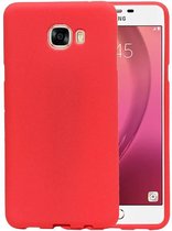 Wicked Narwal | Sand Look TPU Hoesje voor Samsung Galaxy C7 Rood