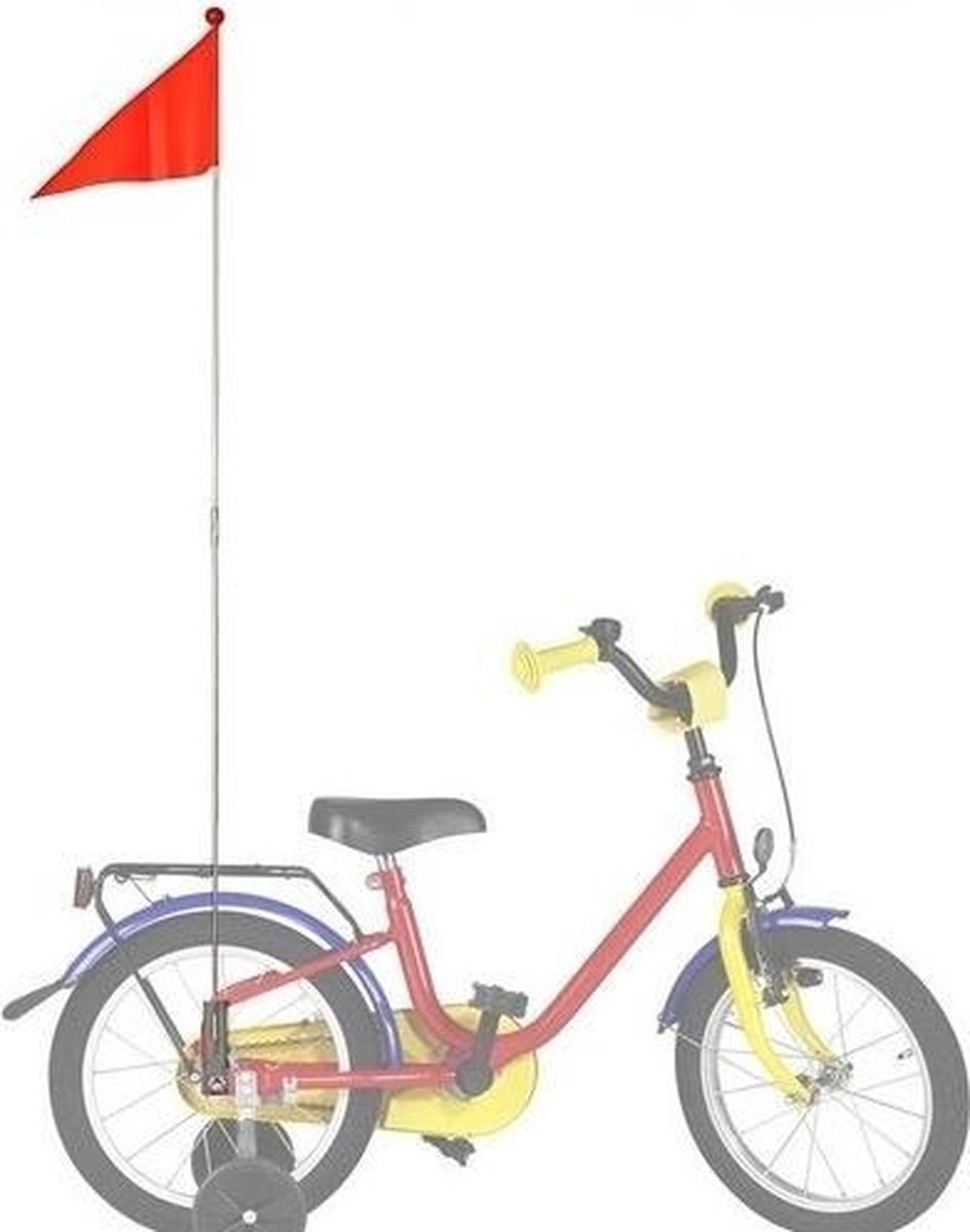 Bike Fun fietsvlag oranje - 150 cm - fietsvlaggetjes | bol.com