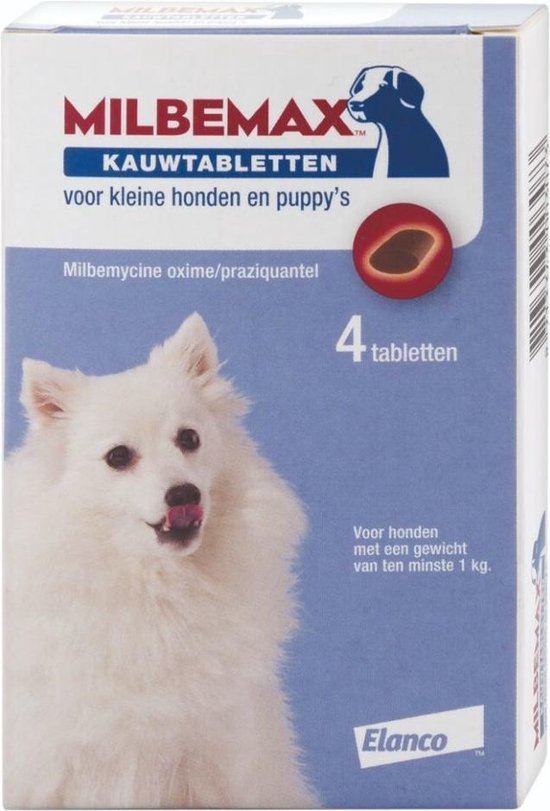 Elanco Milbemax Kauwtablet Hond - Anti wormenmiddel - 12 g 4 stuks 1 Tot 5 Kg - Milbemax