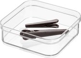 iDesign  Ladebakje B (15 x 15 x 5 cm)    - Transparant - Stapelbaar