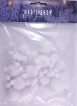 1x Sneeuwballen slingers 280 cm - Kerstslingers/sneeuwslingers - Sneeuwversiering/sneeuwdecoratie