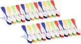 Gekleurde wasknijpers - 96x stuks - plastic knijpers / wasspelden - Handige camping wasknijpers