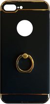 Fit Fashion - Hardcase Hoesje -  Met ring - Geschikt voor iPhone 7 Plus - Zwart