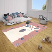 Kindervloerkleed - Lara Alpaca Roze 160x220cm