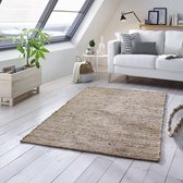 Wollen vloerkleed handweef Oslo - beige/crème 200x240 cm