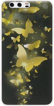ADEL Siliconen Back Cover Softcase Hoesje Geschikt voor Huawei P10 - Vlinder Goud