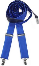 We Love Ties - Bretels - 100% made in NL, polyester stof kobaltblauw