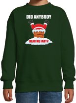 Fun Kerstsweater / Kerst trui  Did anybody hear my fart groen voor kinderen - Kerstkleding / Christmas outfit 9-11 jaar (134/146) - Kersttrui