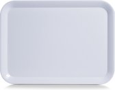 Wit dienblad rechthoek melamine 44 x 32 cm - Keukenbenodigdheden - Dranken serveren