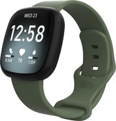 Versa 3 / Sense sport band - groen - Geschikt voor Fitbit - ML - Horlogeband Armband Polsband