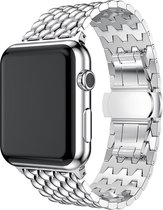 Draak stalen schakel band - zilver - Geschikt voor Apple Watch