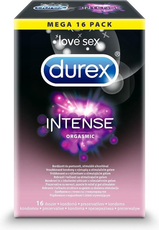 Durec Intense Ribbed Durex - Intense Orgasmic Ribbed Condoms With Tabs And Stimulating Gel ...