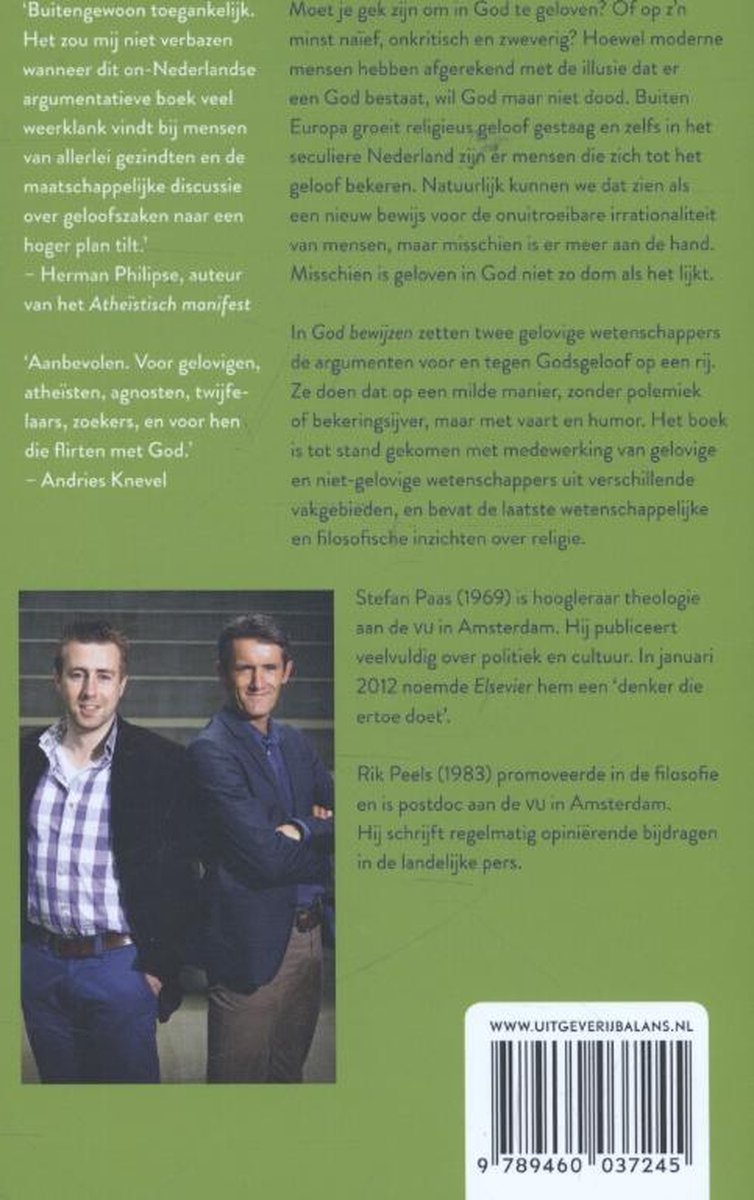 God bewijzen - back cover