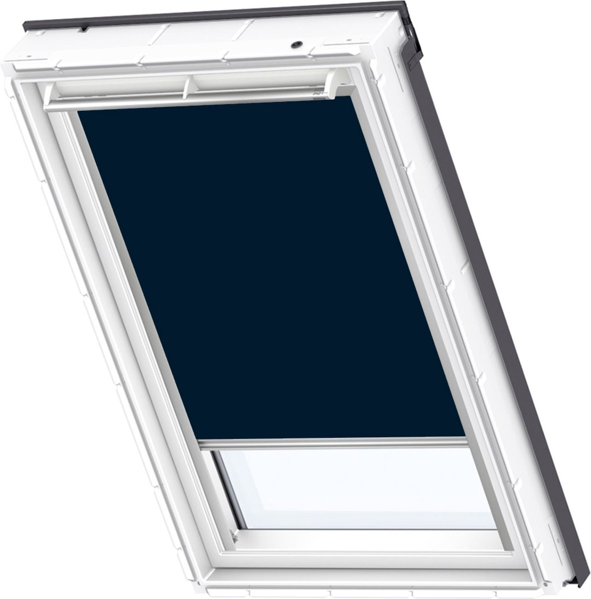 VELUX Origineel Verduisterend Rolgordijn (DKL) Wit Kozijn, PK04, Donkerblauw