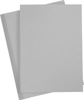 Gekleurd Karton, A4, 210x297 mm, 180 gr, grijs, 20 vel/ 1 doos | Knutselpapier | Knutselkarton
