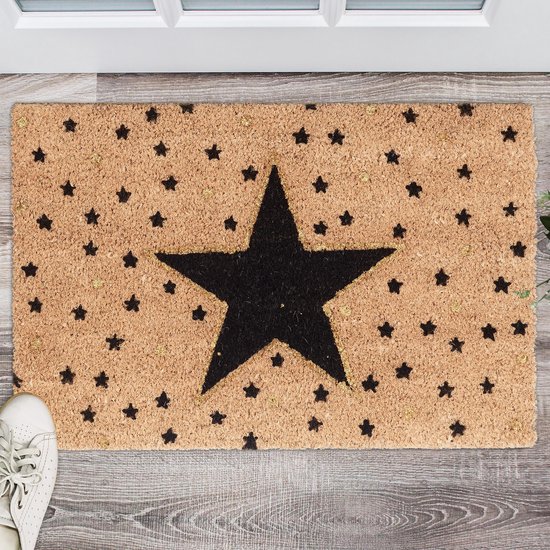 Relaxdays deurmat kokos - regenboog - 75 x 25 cm - k