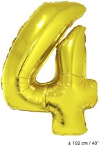 ESPA - Enorme goudkleurige aluminium cijfer ballon - Decoratie > Ballonnen
