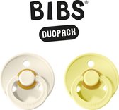 BIBS Fopspeen - Maat 2 (6-18 maanden) DUOPACK - Ivory & Sunshine - BIBS tutjes - BIBS sucettes