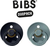 BIBS Fopspeen - Maat 2 (6-18 maanden) DUOPACK - Dark Denim & Island Sea - BIBS tutjes - BIBS sucettes