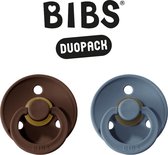 BIBS Fopspeen - Maat 2 (6-18 maanden) DUOPACK - Mocha & Petrol - BIBS tutjes - BIBS sucettes