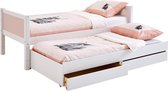 Flexworld bed Jip - 90 x 200 cm - wit/licht roze