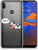 GSM Hoesje Motorola Moto E6 Plus Telefoonhoesje met Naam Cow