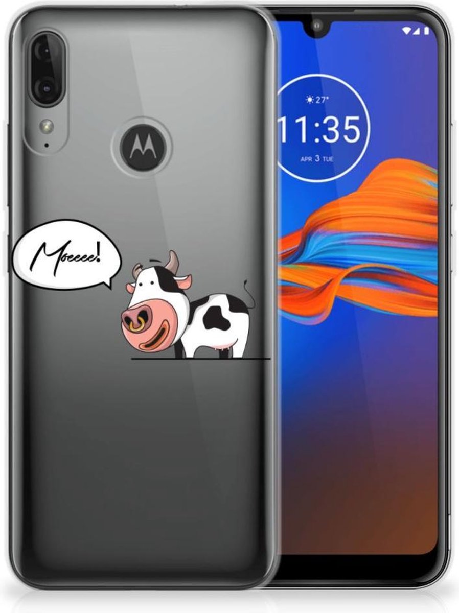 Motorola Moto E6 Plus Telefoonhoesje met Naam Cheeky Cow