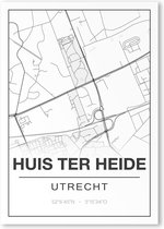 Poster/plattegrond HUIS-TER-HEIDE - 30x40cm