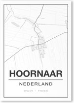 Poster/plattegrond HOORNAAR - A4