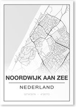 Poster/plattegrond NOORDWIJK - 30x40cm