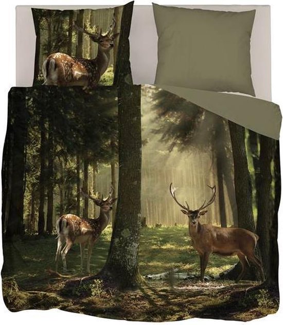 Snoozing Sunrise Forest - Dekbedovertrek - Lits-jumeaux - 240x200/220 cm + 2 kussenslopen 60x70 cm - Multi kleur