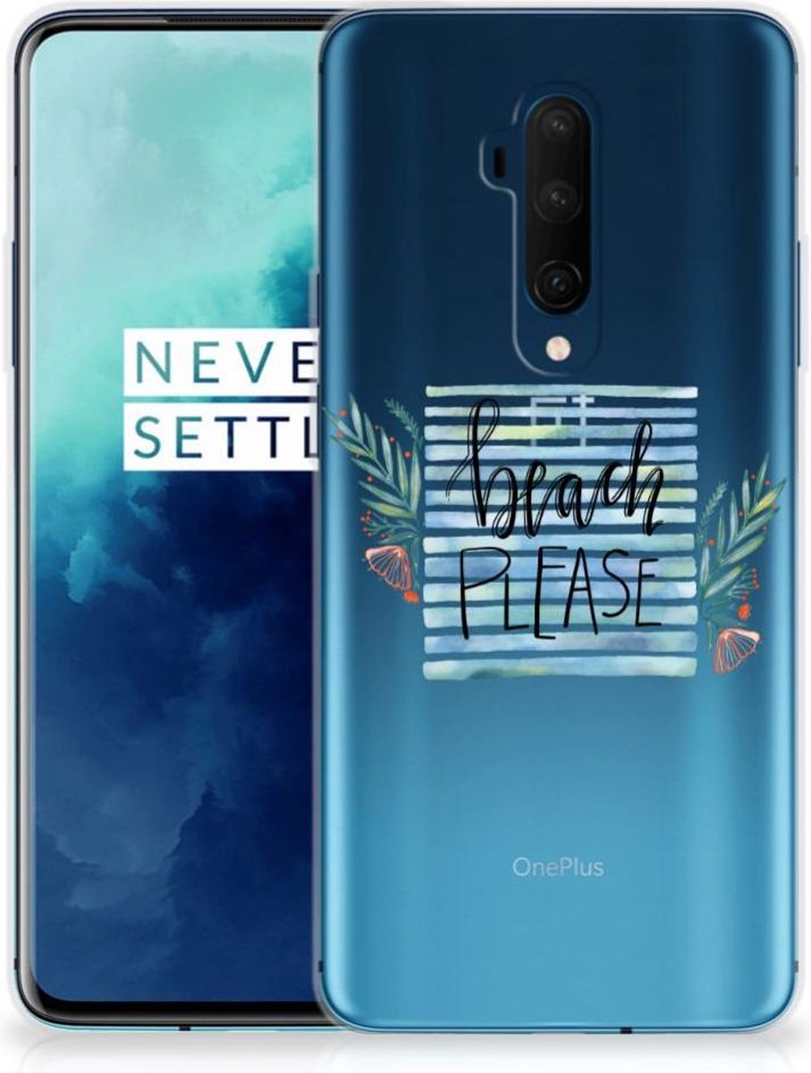 TPU Hoesje voor OnePlus 7T Pro Telefoonhoesje met Naam Boho Beach