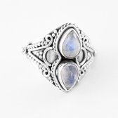 Jewelryz Dyna Edelsteen Ring | 925 sterling zilver met maansteen | Maat 16
