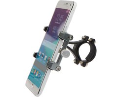 Mirage Telefoonhouder fiets - Aluminium T6 CNC - Gun metal - Voor stuur 22-25 mm - Mobiel 50-100 mm